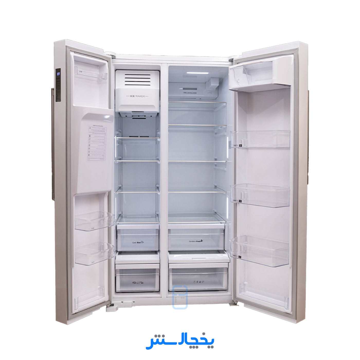 یخچال فریزر ساید بای ساید پاکشوما مدل RSP801W (E1) سفید (کابین امباس و درب ساده)