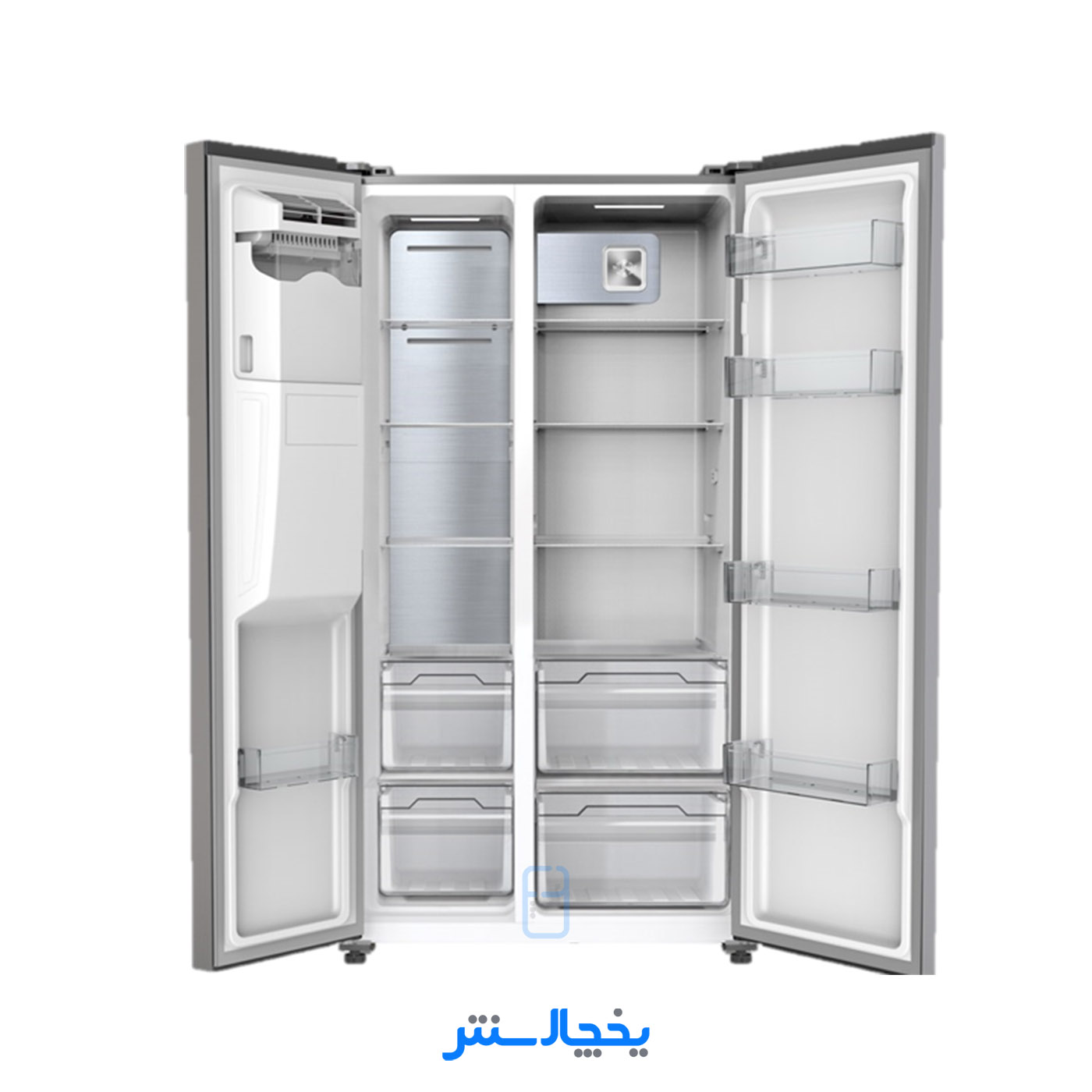 یخچال فریزر ساید بای ساید ایکس ویژن مدل HS550-Si استیل