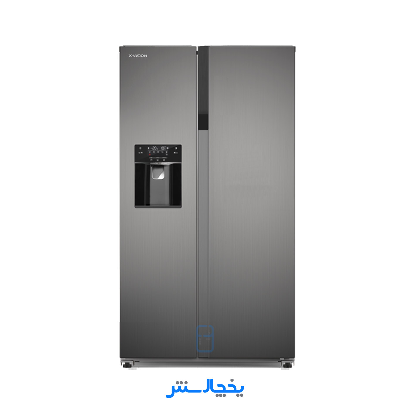 یخچال فریزر ساید بای ساید ایکس ویژن مدل HS600-Si استیل