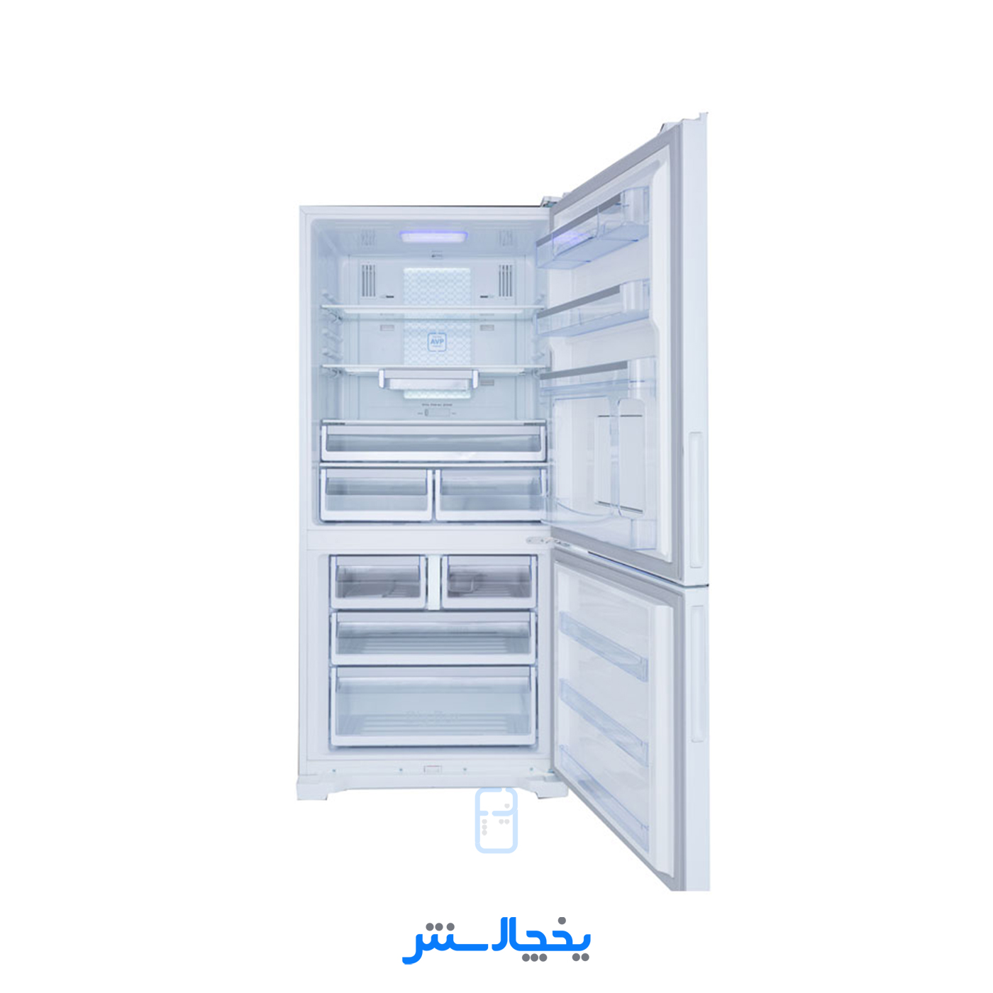 یخچال فریزر هیمالیا مدل امگا پلاس هوم بار HRFN605HB سفید
