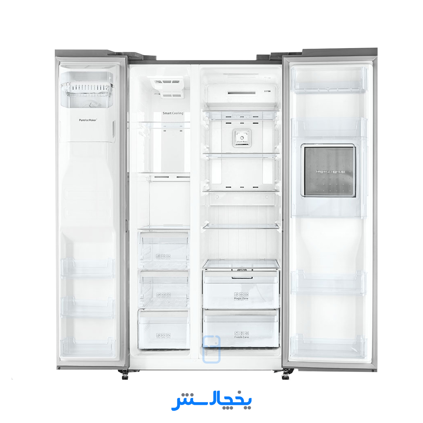 یخچال فریزر ساید بای ساید دوو مدل پرایم دو درب DS-3730MW سفید متالیک