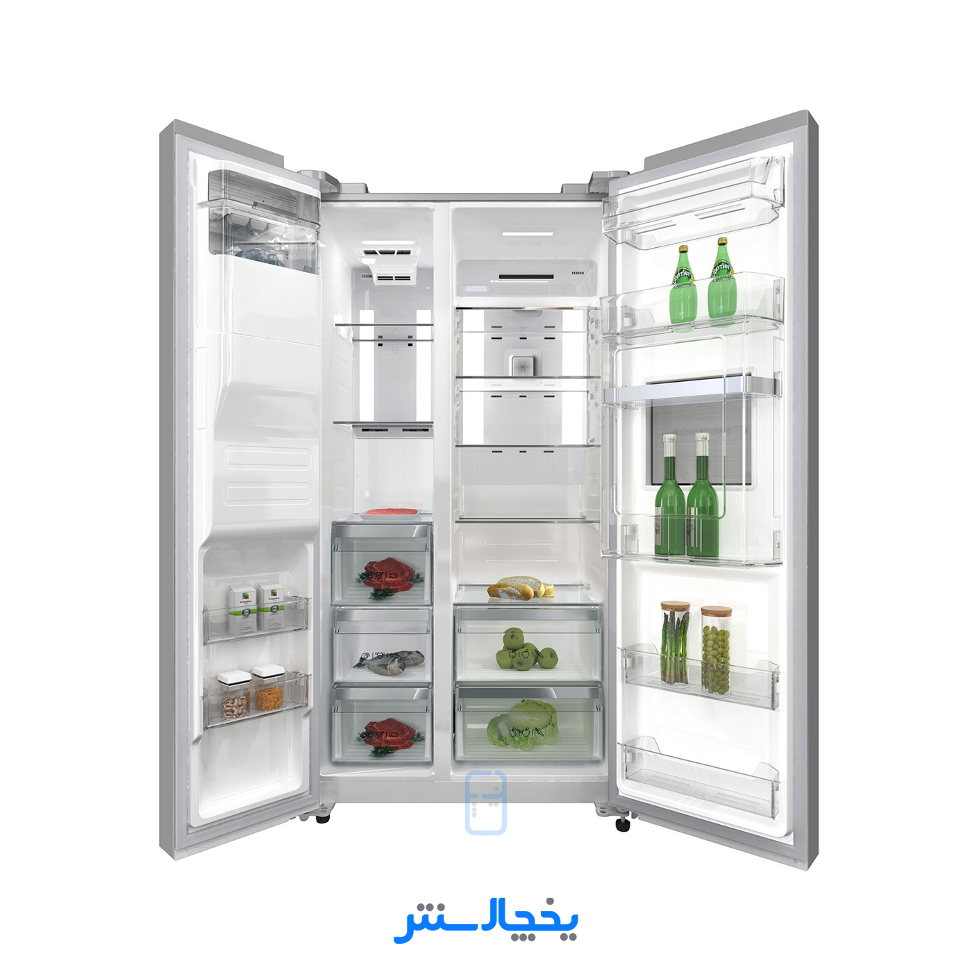 یخچال فریزر ساید بای ساید دوو مدل پارامو DS-3320SS استیل