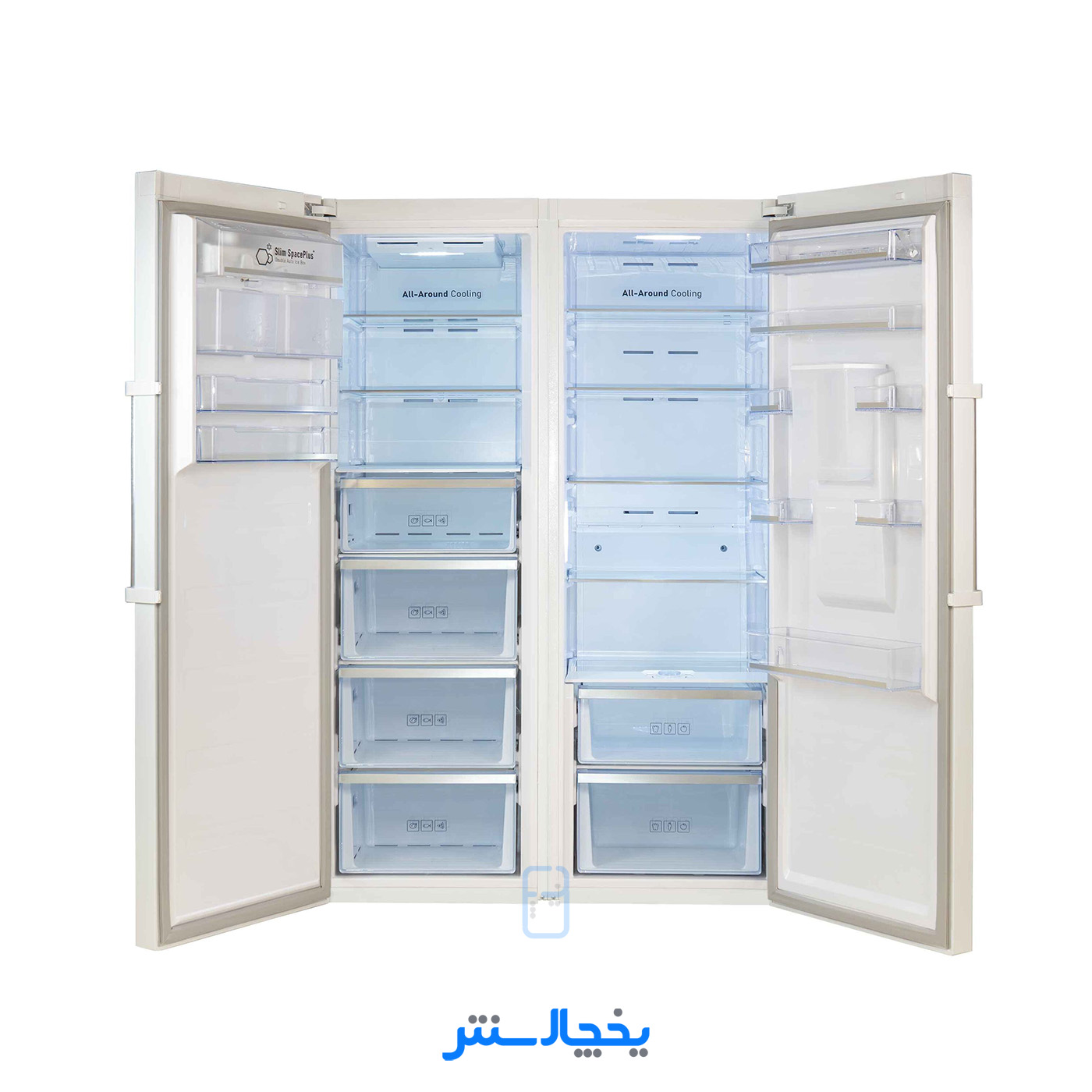 یخچال فریزر دوقلو هیمالیا مدل آیس ایج HREN45001-HFZN38002 استیل