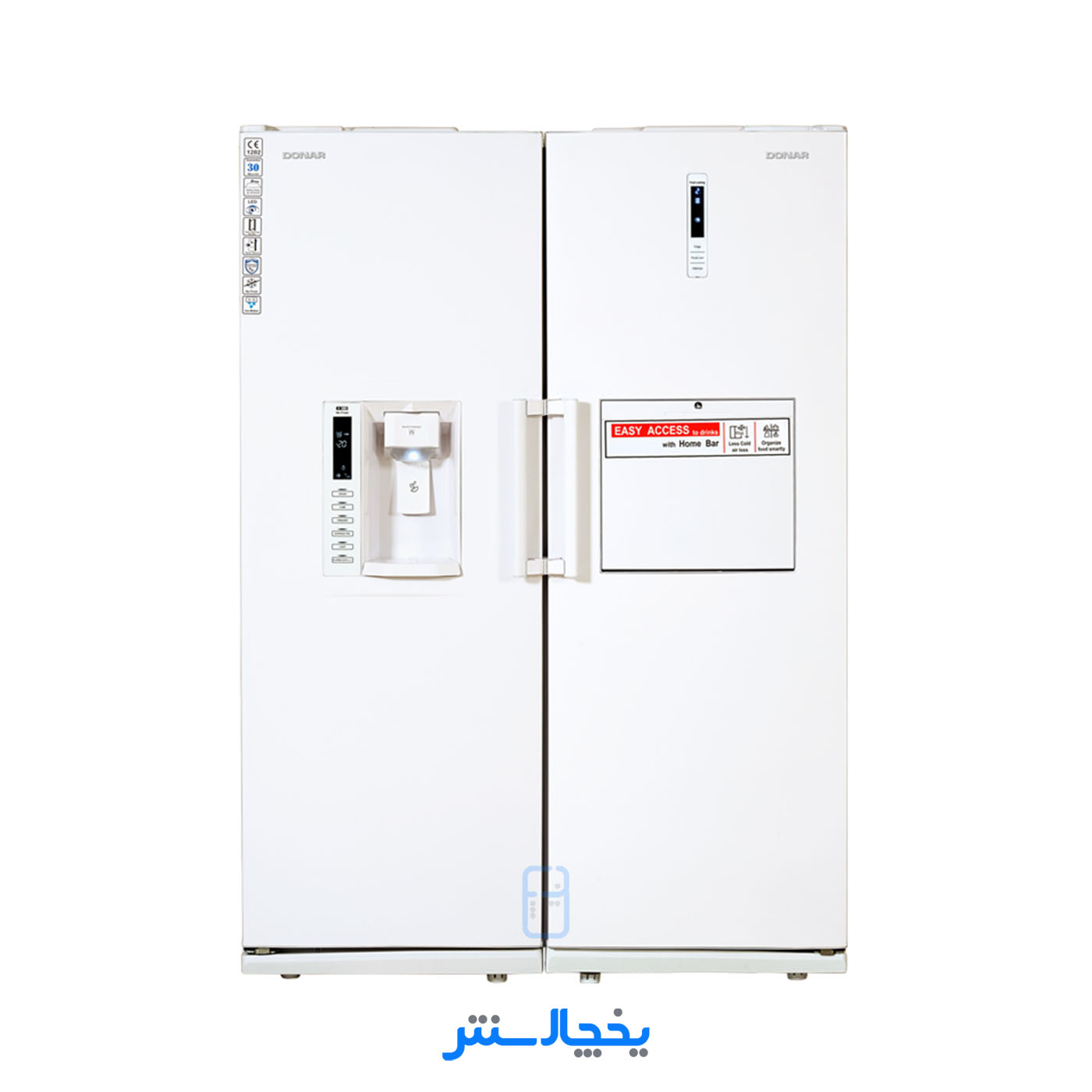 یخچال فریزر دوقلو دونار مدل DNR425CAH-DNF380CA-D21W سفید
