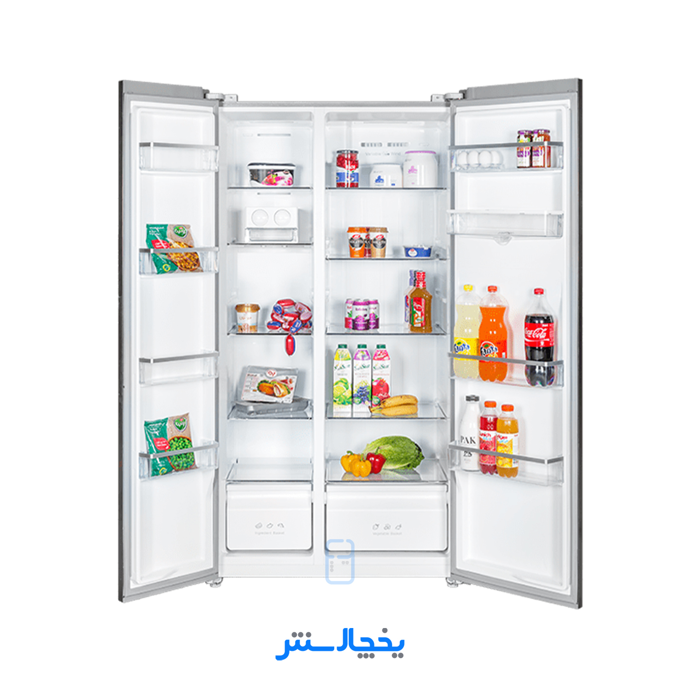 یخچال فریزر ساید بای ساید ایکس ویژن مدل TS552-ASD استیل