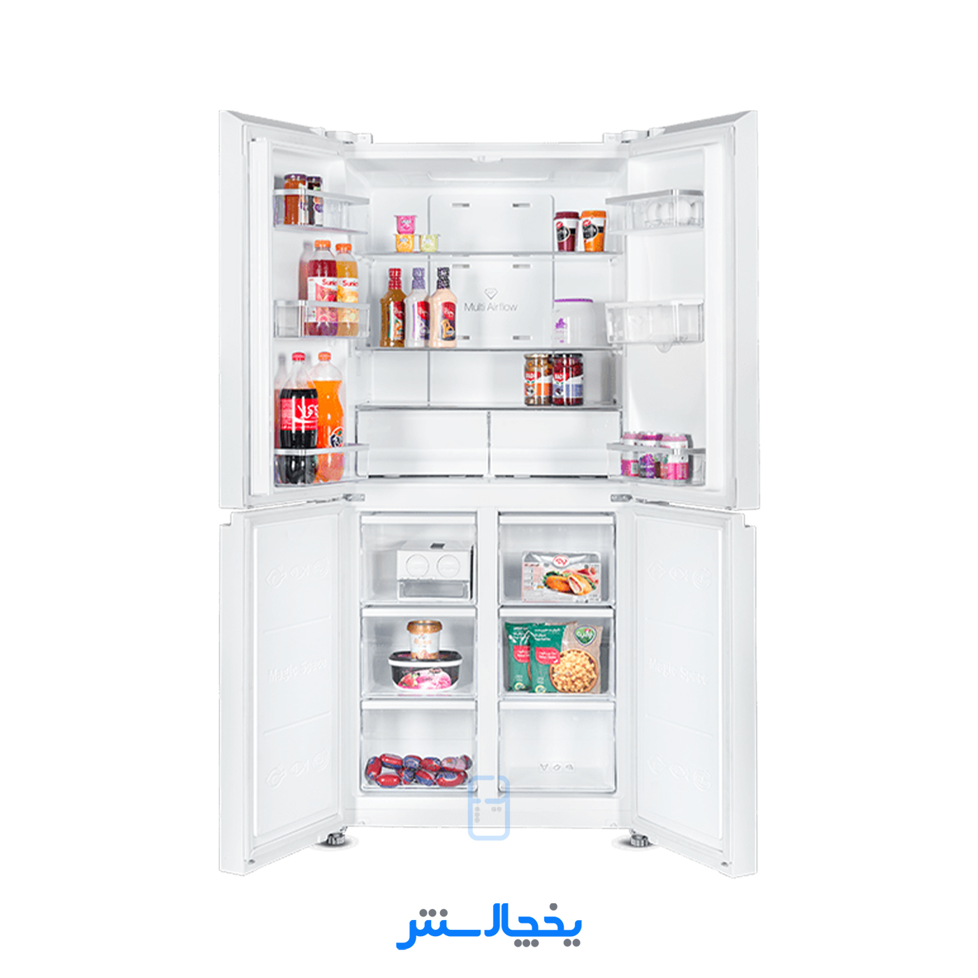 یخچال فریزر چهار درب ایکس ویژن مدل TF541-AWD سفید