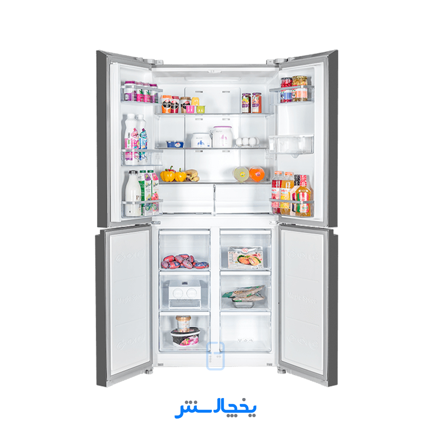 یخچال فریزر چهار درب ایکس ویژن مدل TF541-ASD استیل