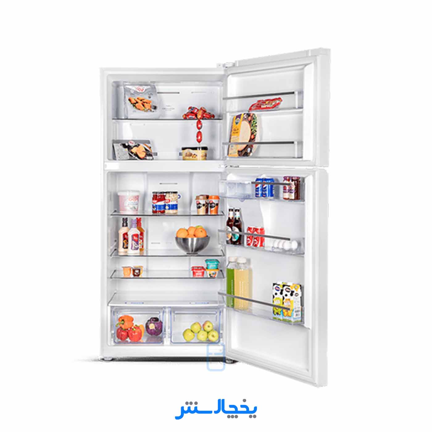 یخچال فریزر ایکس ویژن مدل TT582-ASD استیل