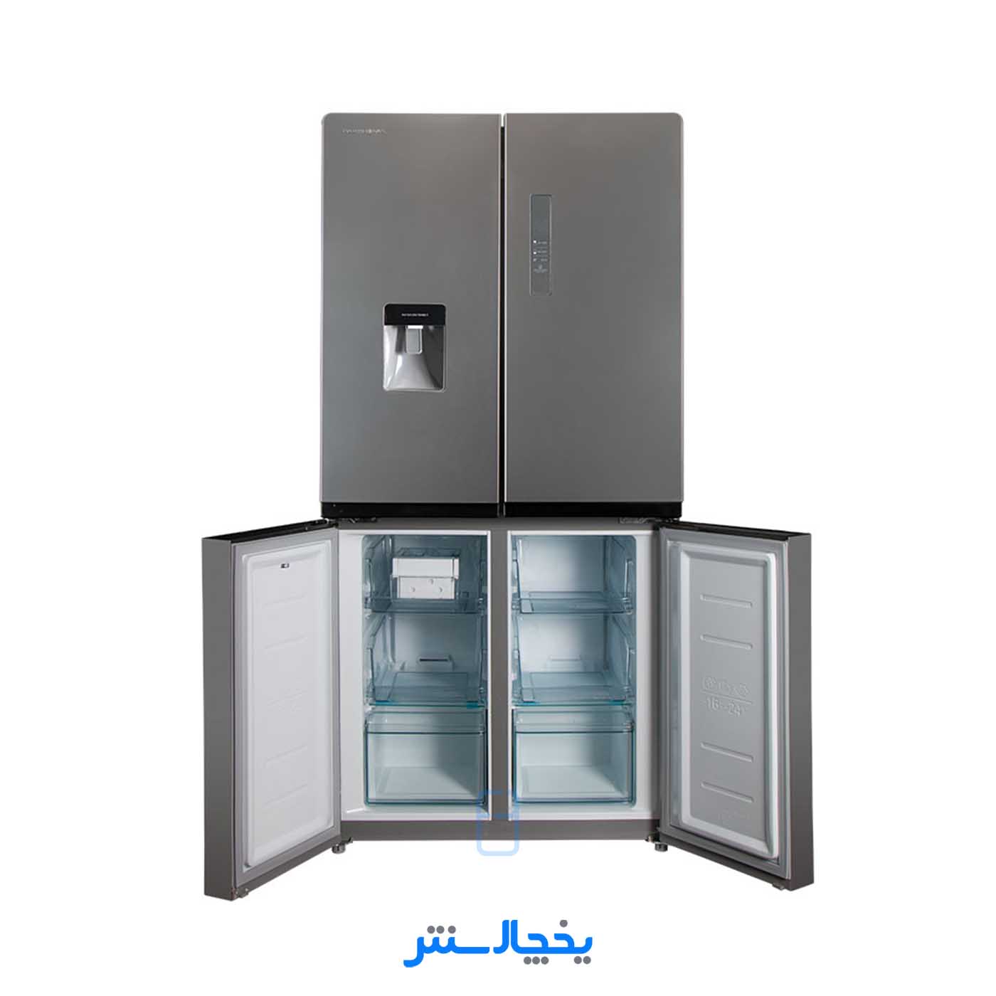 یخچال فریزر چهار درب پاکشوما مدل RDP530S (N1) نقره ای (کابین و درب ساده)
