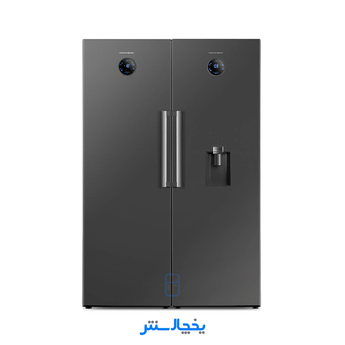 یخچال فریزر دوقلو پاکشوما مدل RTRA-RTFA900X (E1) اینوکس (کابین امباس و درب ساده)