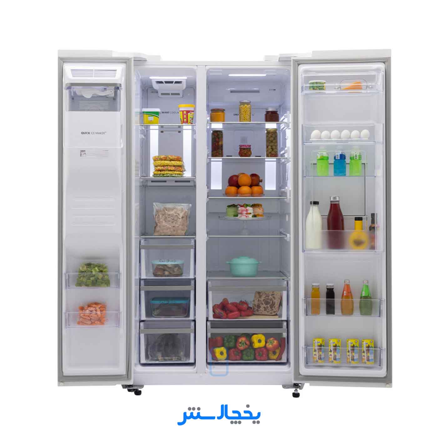 یخچال فریزر ساید بای ساید اسنوا مدل S1Di-M210-S استیل