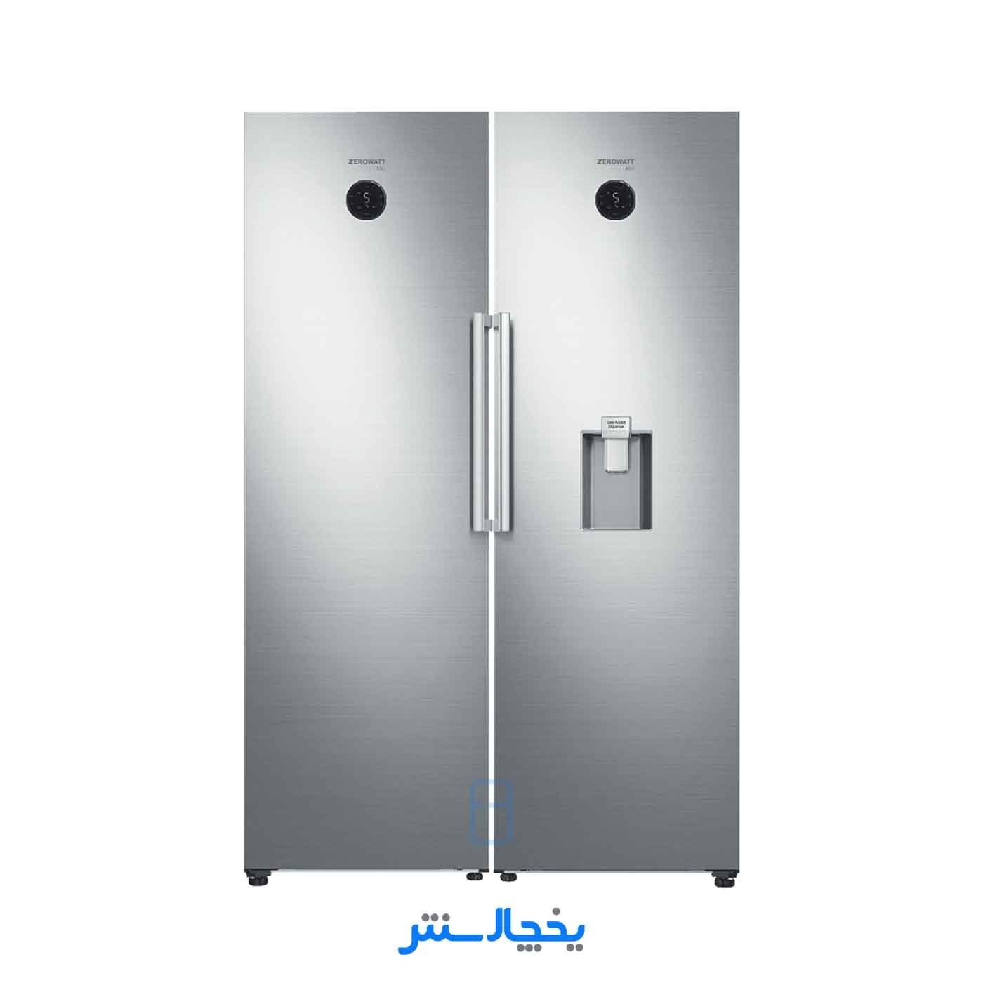 یخچال فریزر دوقلو زیرووات مدل ZRA-ZFA15S (E1) نقره ای (کابین امباس و درب ساده)