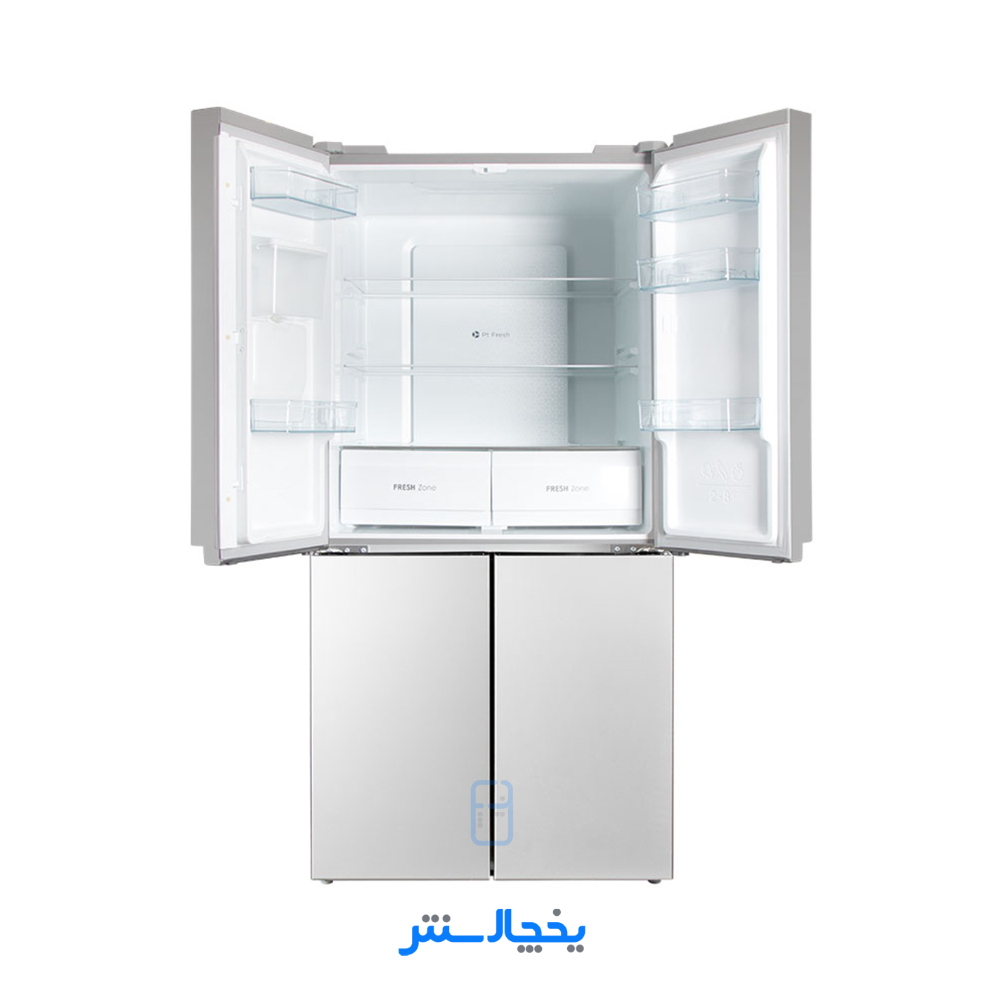 یخچال فریزر چهار درب پاکشوما مدل RDP530iW (E7) سفید (کابین امباس و درب صدفی)