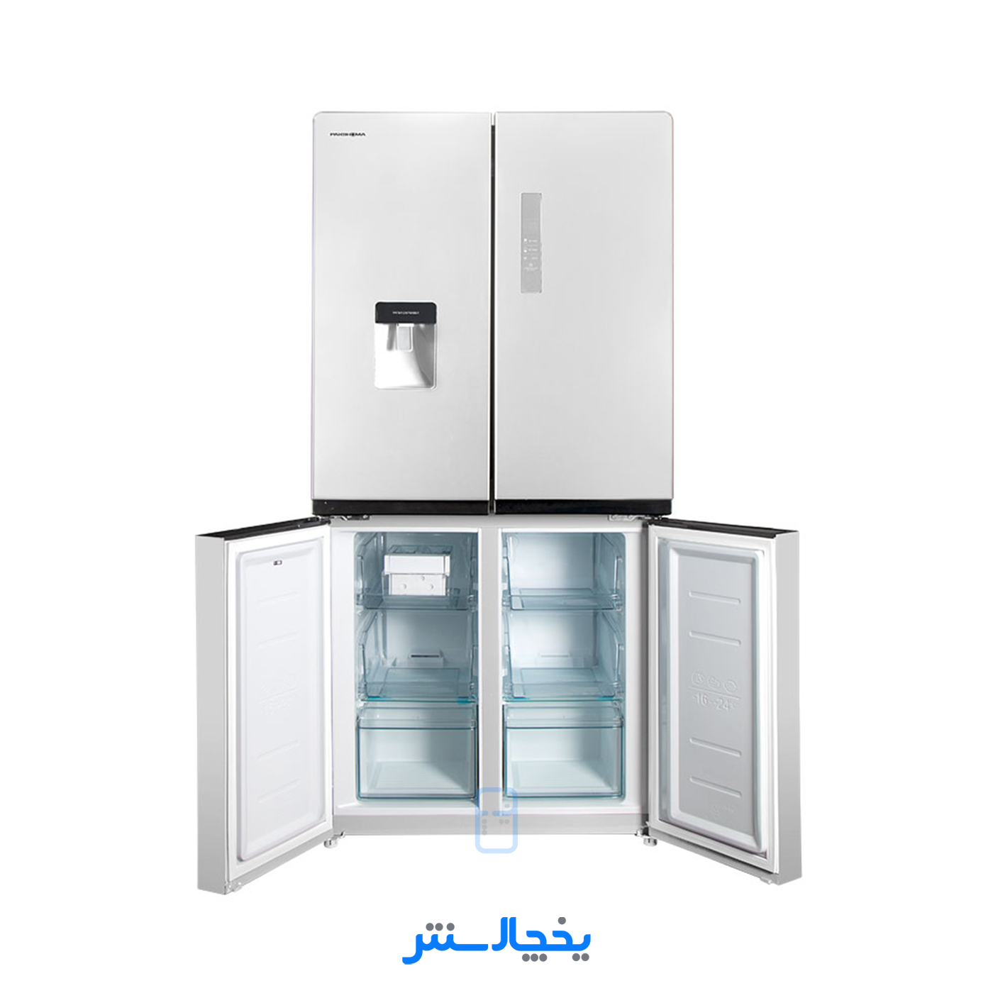 یخچال فریزر چهار درب پاکشوما مدل RDP530iW (E7) سفید (کابین امباس و درب صدفی)