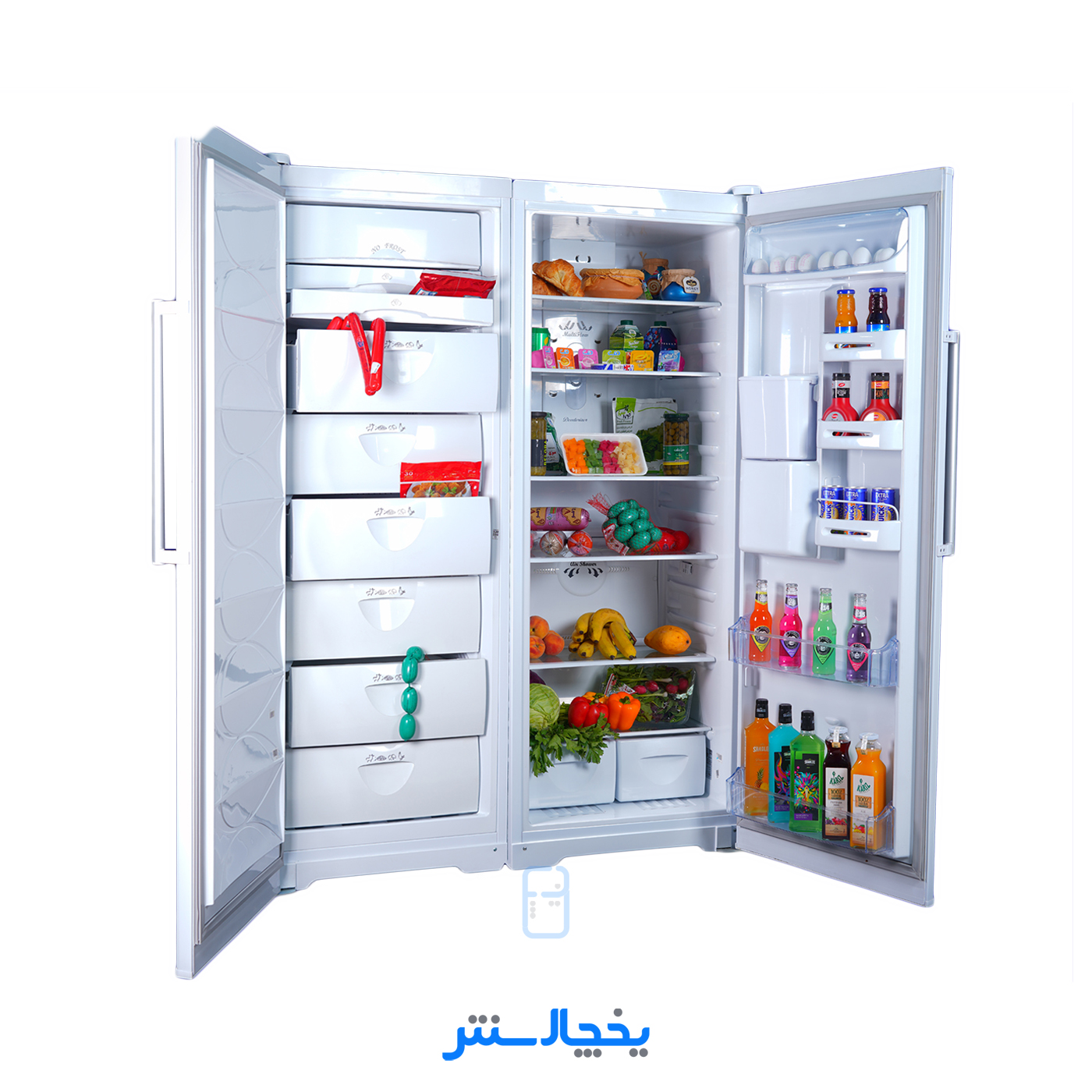 یخچال فریزر دوقلو پارس مدل بوران سفید