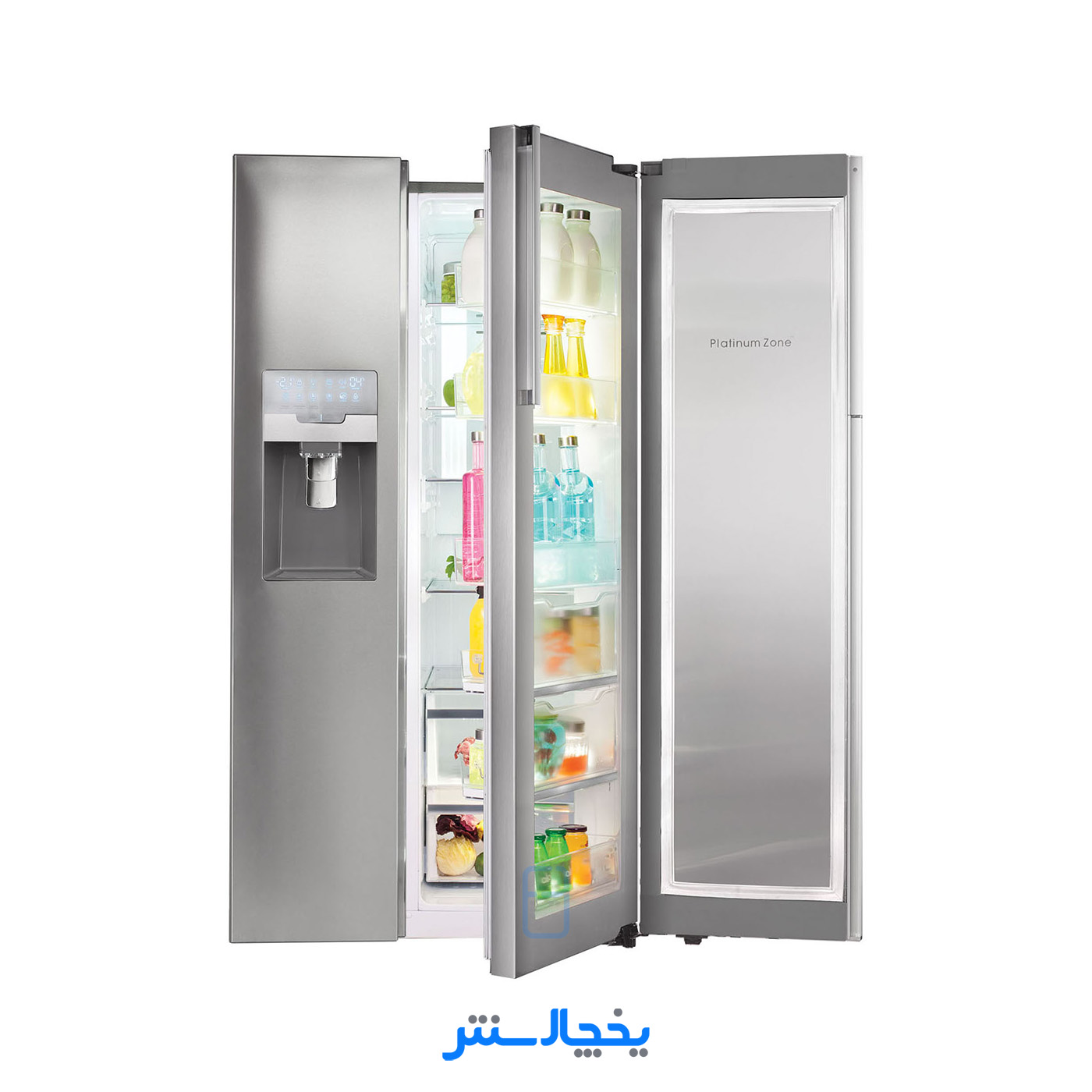 یخچال فریزر ساید بای ساید اسنوا مدل S3Di-S100-S استیل
